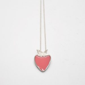 Strawberry Necklace Silver