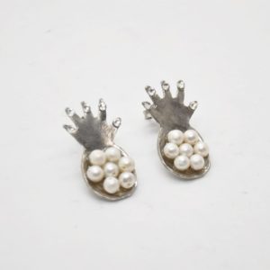 Pineapple Earrings Silver