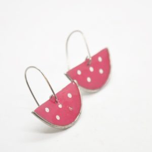 Watermelon Silver Earrings