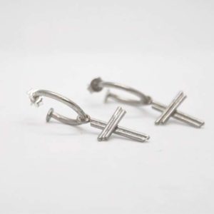 Earrings Rings Crosses Silver