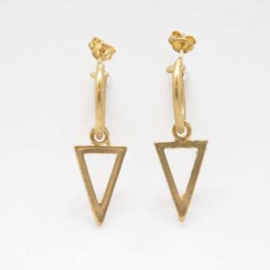 Earrings Rings Triangle Gold