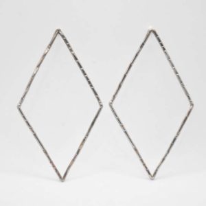 Earrings Silver Rhombus