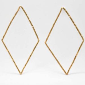Earrings Gold Rhombus