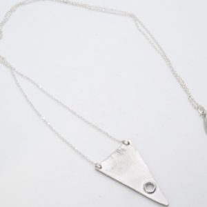 Large Silver Triangle Necklace