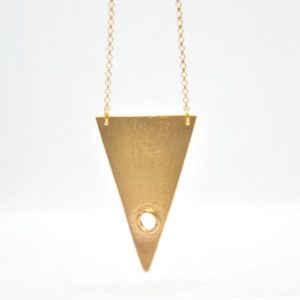 Large Gold Triangle Necklace