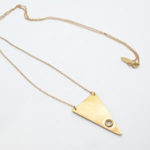 Large Gold Triangle Necklace