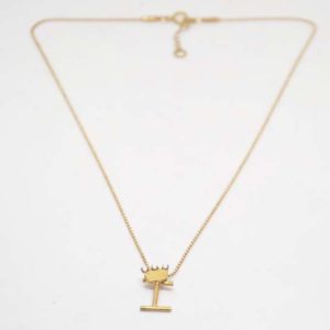 Necklace Monogram Crown Gold