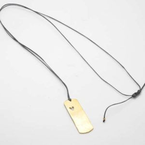 Heart Identity Necklace Gold