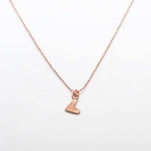Pink-Gold Heart Necklace