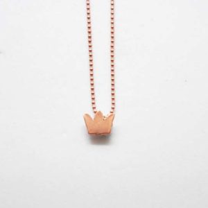 Crown Necklace Pink-Gold