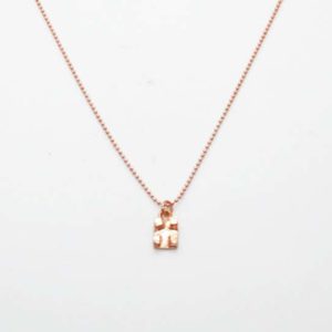 Brick Necklace Pink-Gold