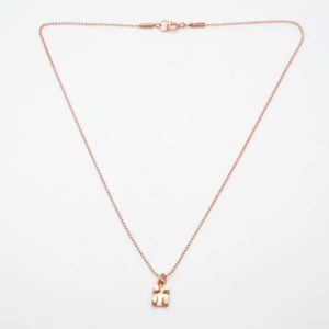 Brick Necklace Pink-Gold