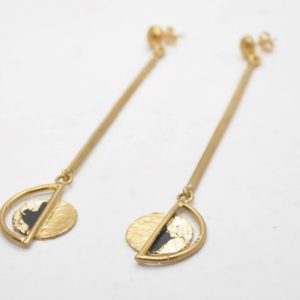 StarDrops Forged Earrings Long Gold