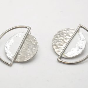 StarDrops Earrings Hoops Forged Near Silver