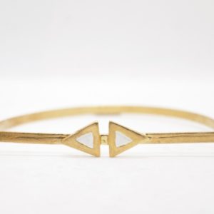 Rabilonga Boho Bracelet Handcuffs Triangles Gold