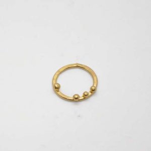 Δαχτυλίδι Βεράκι Πλακέ Με Μπίλιες Χρυσό