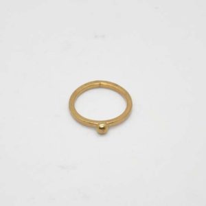 Wedding Ring With Gold Ball