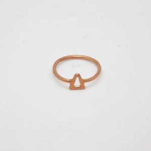 Pink-Gold Triangle Ring