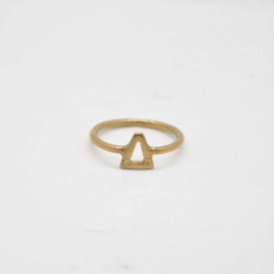 Δαχτυλίδι Τρίγωνο Χρυσό