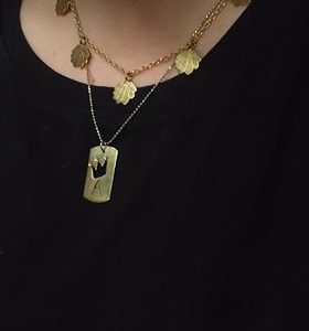 Necklace Identity Small Monogram Gold
