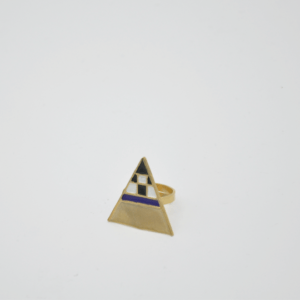 Magpie Δαχτυλίδι Τρίγωνο Χρυσό