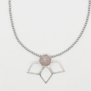 Parotia Necklace With Silver Stones