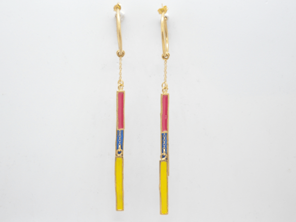 Lorikeet Colorful Gold Earrings