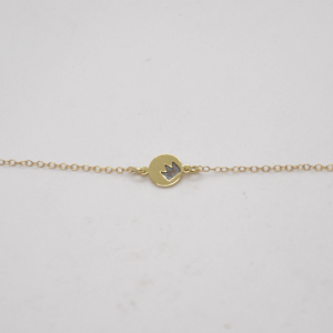 Bracelet With Crown Engraved Gold