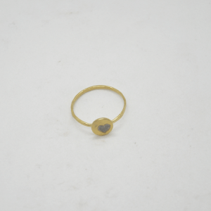 Gold Ring with Heart Gold