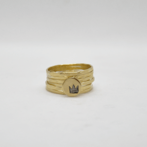 Wedding Rings With  Crown Gold