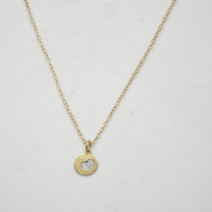 Necklace With Heart Engraved Gold