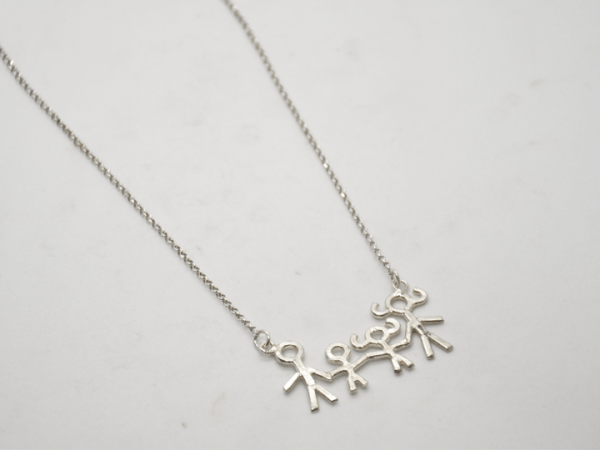 Necklace With Family Silver