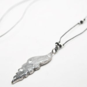 Shell Necklace Marble Silver