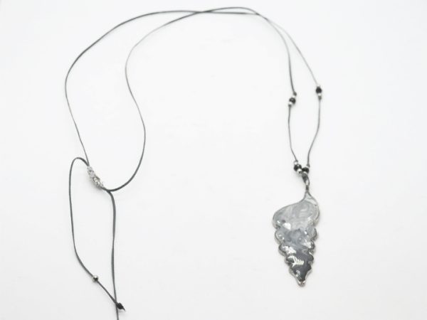 Shell Necklace Marble Silver