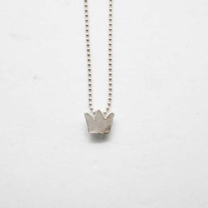 Silver Crown Necklace
