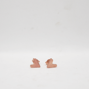 Earrings Hearts Pink Gold