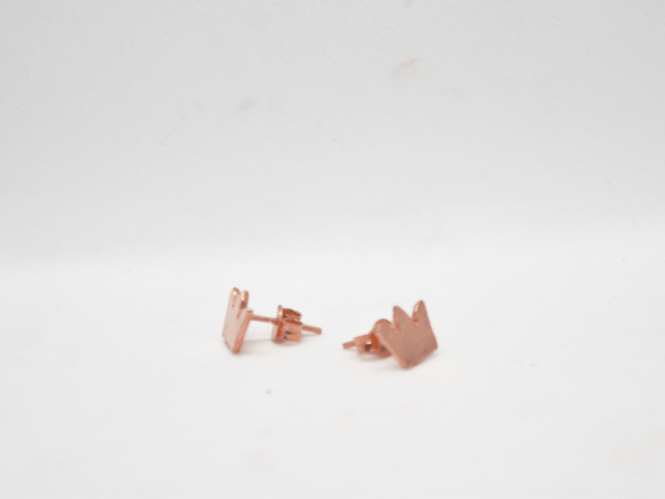Σκουλαρίκια Κορώνες Ροζ Χρυσό