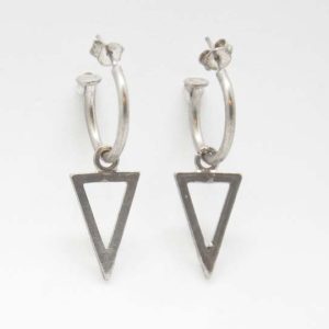 Earrings Rings Triangle Silver