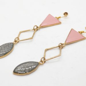 Toucan Boho Gold Triangle Earrings